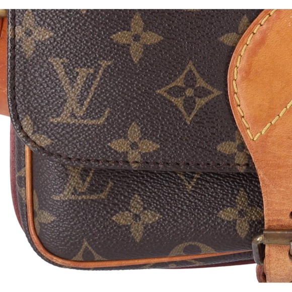 Louis Vuitton Brown Monogram Cartouchiere MM M51253 Shoulder Bag Crossbody - Picture 8 of 13